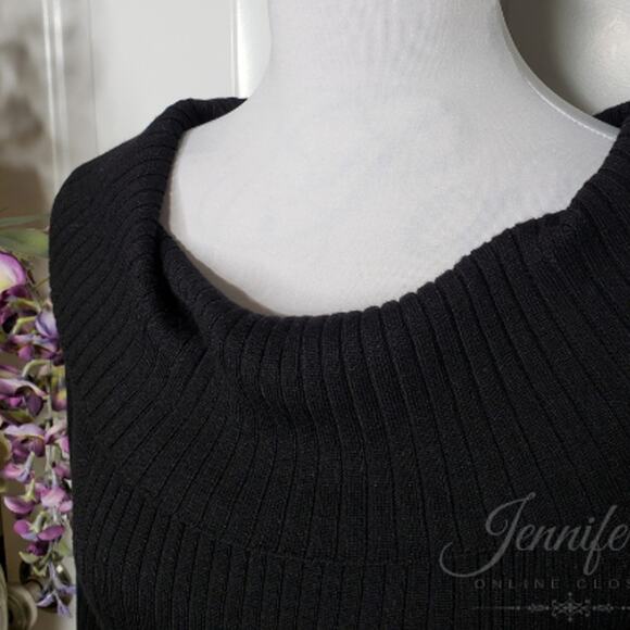 89th & Madison NEW Women's Black Cowl Neck Sweater Size XL - Picture 2 of 12